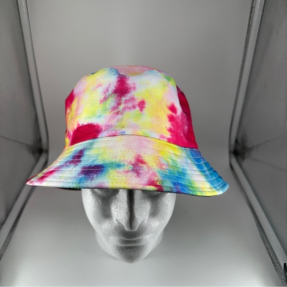 None Accessories - Multicolor Tie-Dye Reversible Bucket Hat